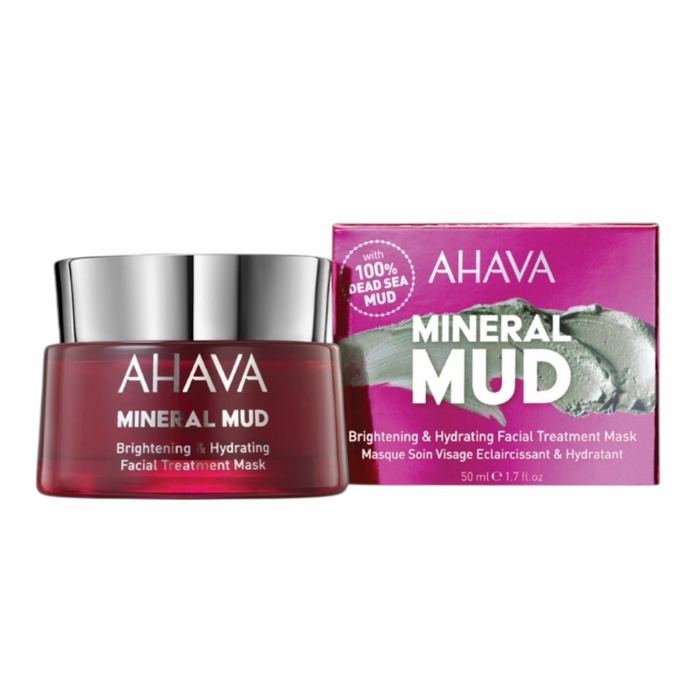 AHAVA 100% DeadSea mud Mineral Mud Facial Mask Red jar container Full sized NWT